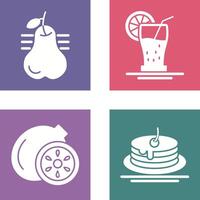 Pear and Orange Juice Icon vector
