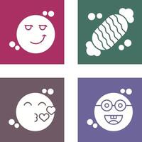 Smirk and Candy Icon vector