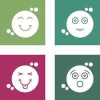 Smile and Neutral Icon vector