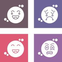 Loughing and Unhappy Icon vector