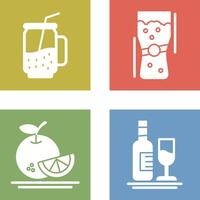 Cocktail and Pint Of Beer Icon vector