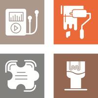 Music Player and Painting Icon vector