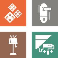 Tiles and Doorknob Icon vector