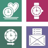 Love and Wrist Watch Icon vector