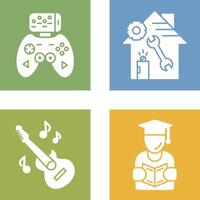 Game Controller and home repair Icon vector