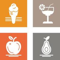 Ice Cream and Cocktail Icon vector