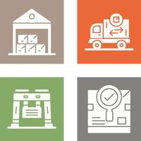 stock and delivery truck Icon vector