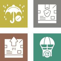 keep dry and delivery box Icon vector