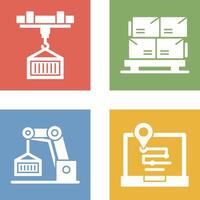 crane and stock Icon vector