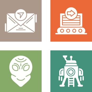 message and container Icon vector