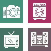 Digital Camera and Washing Icon vector