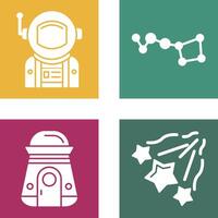 big dipper and astronaut Icon vector