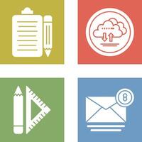 clipboard and cloud data Icon vector