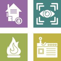 Real Estate and Eye Scan Icon vector