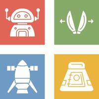 robot and playload Icon vector