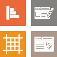 Object Alignment and Web Page Icon vector