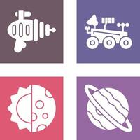 laser gun mars rover Icon vector