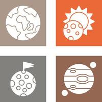 earth and eclipse Icon vector