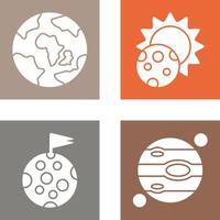 earth and eclipse Icon vector