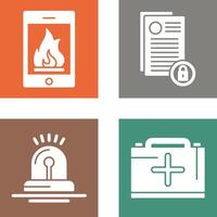 Fire and Privacy Icon vector