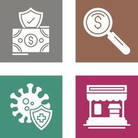 Investment and magnifier Icon vector