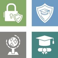 Secure and Education Icon vector