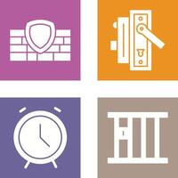 Firewall and Door Handle Icon vector