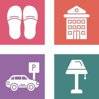 Slippers and Hotel Icon vector