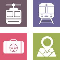 Cable car and Train Icon vector