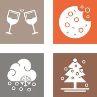 Wine and Cookie Icon vector