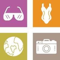 Sun Glasses and Swim Icon vector