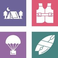 Tent and Life Icon vector