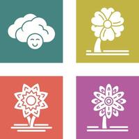 Cloudy and Clover Icon vector