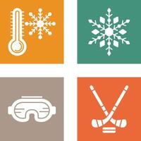 Snow Flake and Cold Icon vector