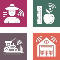 Farmer and Measure and Measure Icon vector