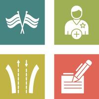 Flag and Candidate Icon vector