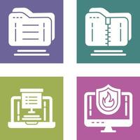 Folder and Compressed Icon vector