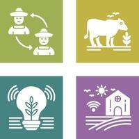 Connect and Cattle Icon vector