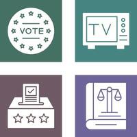 Vote and Tv Icon vector