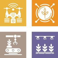 Analytics and Drone Icon vector