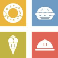 Donut and Pie Icon vector
