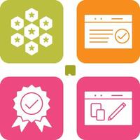 reputaion management and qc passed Icon vector