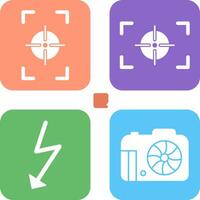 focus vertical and focus horizontal Icon vector