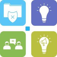 vulnerable folders and innovatives idea Icon vector