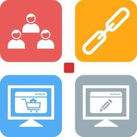 link building and team members Icon vector