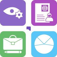 view setting and global profile Icon vector
