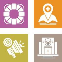 Lifesaver and Location Icon vector