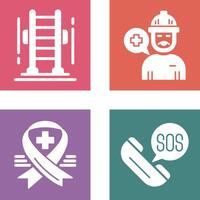 Ladder and Support Icon vector