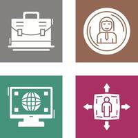 Briefcase and User Icon vector