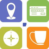 location and credit card Icon vector